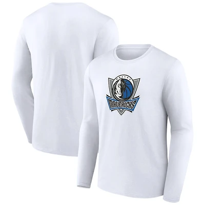 Men's White Dallas Mavericks Alternate Logo Long Sleeve T-Shirt