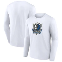 Men's White Dallas Mavericks Alternate Logo Long Sleeve T-Shirt