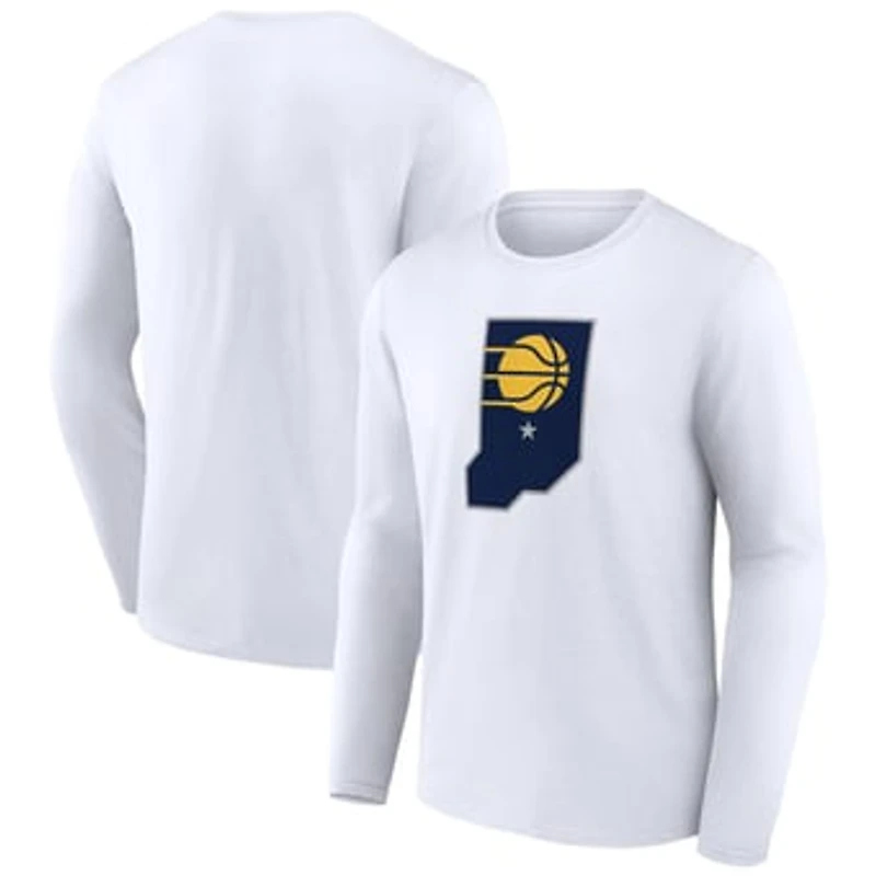 Men's White Indiana Pacers Alternate Logo Long Sleeve T-Shirt