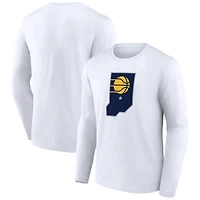Men's White Indiana Pacers Alternate Logo Long Sleeve T-Shirt