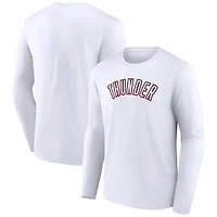 Men's White Oklahoma City Thunder Alternate Logo Long Sleeve T-Shirt