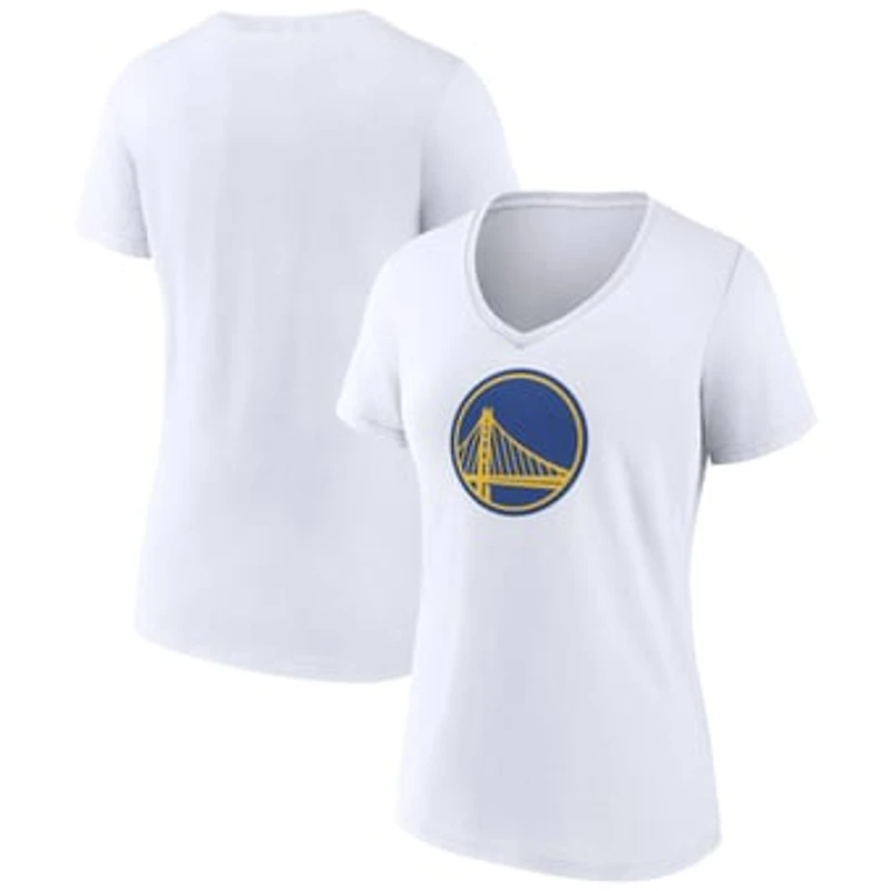 Women's White Golden State Warriors Alternate Logo V-Neck T-Shirt