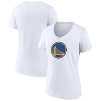 Women's White Golden State Warriors Alternate Logo V-Neck T-Shirt
