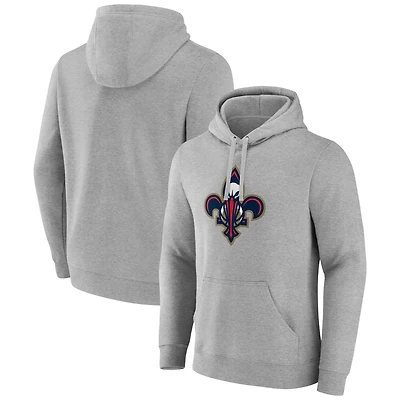 Men's Gray New Orleans Pelicans Alternate Logo Pullover Hoodie