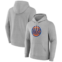 Men's Gray New York Knicks Alternate Logo Pullover Hoodie
