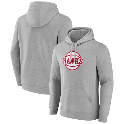 Men's Gray Atlanta Hawks Alternate Logo Pullover Hoodie