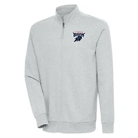 Men's Antigua Heather Gray Howard Bison Action Full-Zip Jacket
