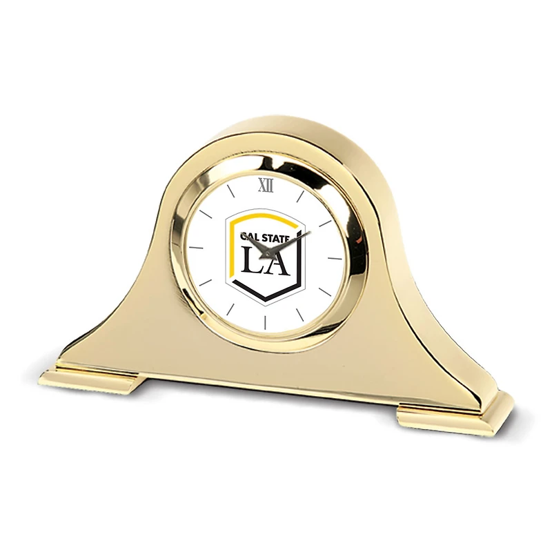 Gold Cal State L.A. Golden Eagles Team Logo Napoleon Desk Clock