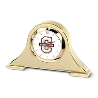 Gold Charleston Cougars Team Logo Napoleon Desk Clock