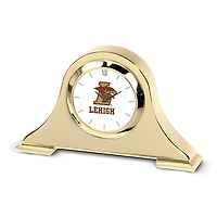 Gold Lehigh Mountain Hawks Team Logo Napoleon Desk Clock