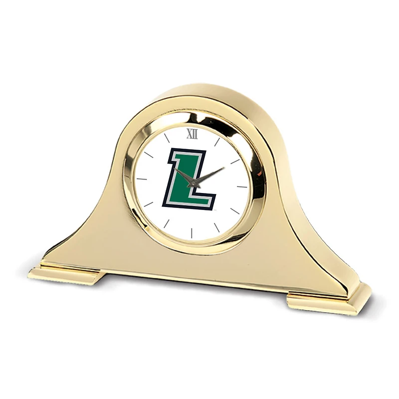 Gold Loyola Greyhounds Team Logo Napoleon Desk Clock