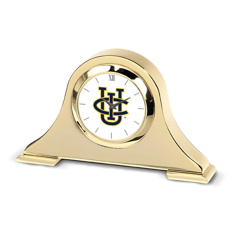 Gold UC Irvine Anteaters Team Logo Napoleon Desk Clock