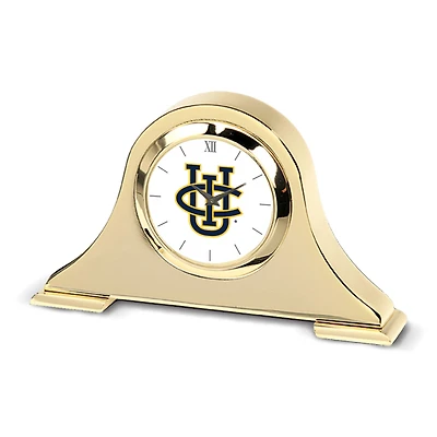 Gold UC Irvine Anteaters Team Logo Napoleon Desk Clock