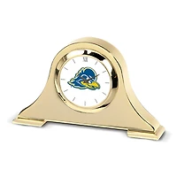 Gold Delaware Fightin' Blue Hens Team Logo Napoleon Desk Clock