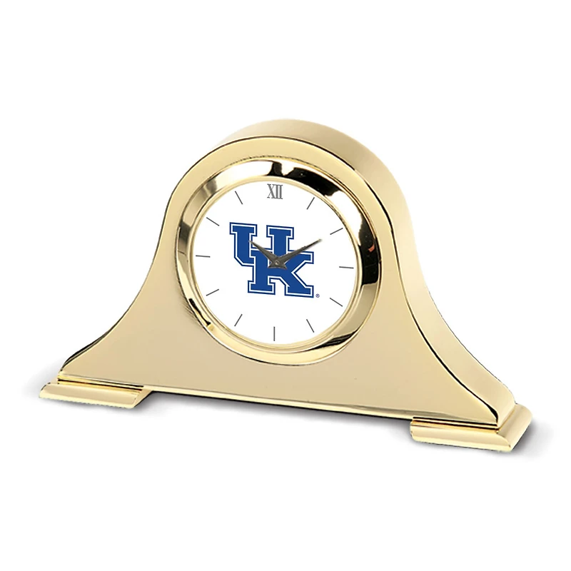 Gold Kentucky Wildcats Team Logo Napoleon Desk Clock