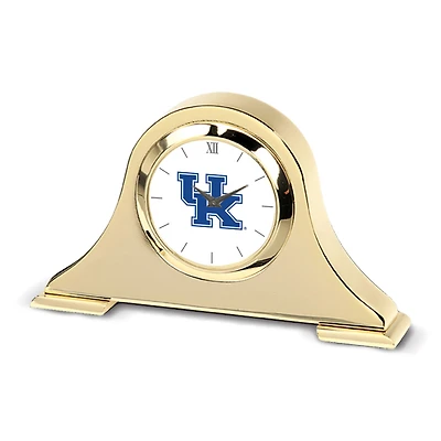 Gold Kentucky Wildcats Team Logo Napoleon Desk Clock