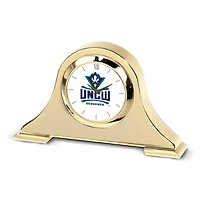 Gold UNC Wilmington Seahawks Team Logo Napoleon Desk Clock