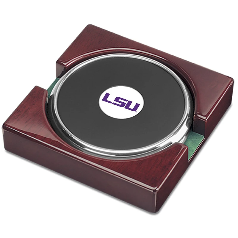 Silver LSU Tigers Team Logo 2-Piece Coaster Set