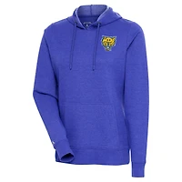 Women's Antigua Heather Royal Fort Valley State Wildcats Action Pullover Hoodie