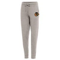Women's Antigua Oatmeal Chicago Blackhawks Action Jogger Pants