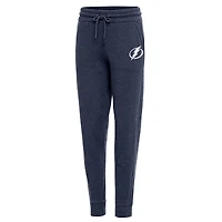 Women's Antigua Heather Navy Tampa Bay Lightning Action Jogger Pants