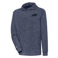 Men's Antigua Heather Navy Buffalo Bills Tonal Logo Absolute Pullover Hoodie