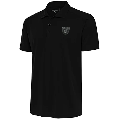 Men's Antigua Black Las Vegas Raiders Tonal Logo Tribute Big & Tall Polo