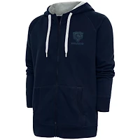 Men's Antigua Navy Chicago Bears Tonal Logo Victory Full-Zip Hoodie