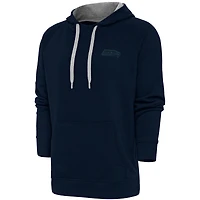 Men's Antigua Navy Seattle Seahawks Tonal Logo Victory Pullover Hoodie