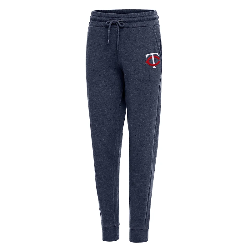 Women's Antigua Heather Navy Minnesota Twins Action Jogger Pants