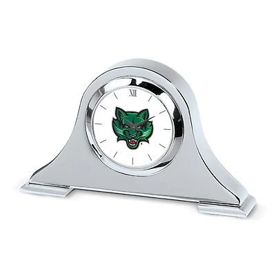 Silver Binghamton Bearcats Logo Napoleon Desk Clock
