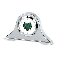 Silver Binghamton Bearcats Logo Napoleon Desk Clock