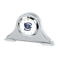 Silver Creighton Bluejays Logo Napoleon Desk Clock