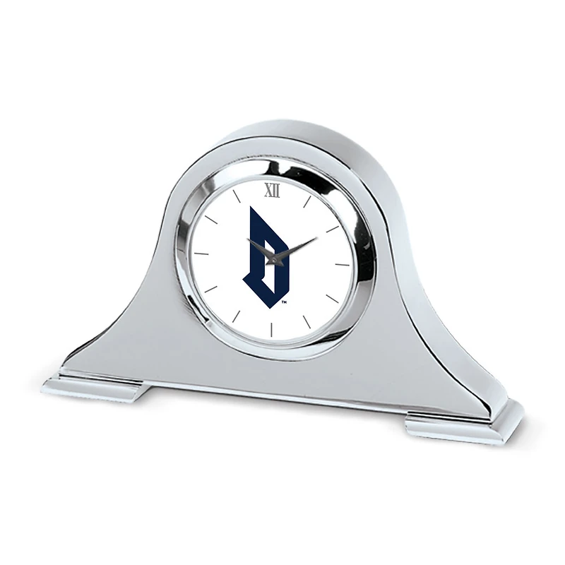 Silver Duquesne Dukes Logo Napoleon Desk Clock