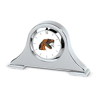 Silver Florida A&M Rattlers Logo Napoleon Desk Clock
