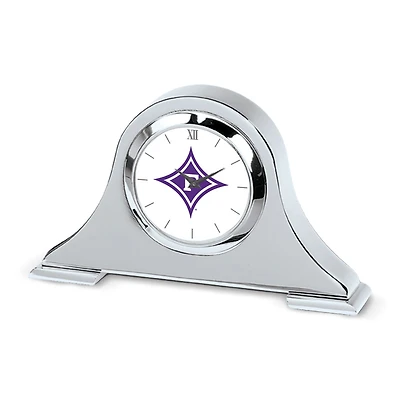 Silver Furman Paladins Logo Napoleon Desk Clock