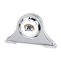 Silver Kent State Golden Flashes Logo Napoleon Desk Clock