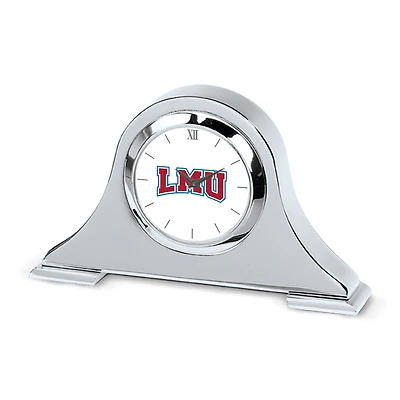 Silver Loyola Marymount Lions Logo Napoleon Desk Clock