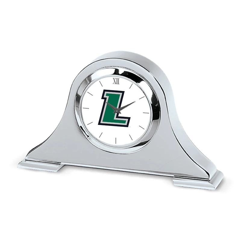Silver Loyola Greyhounds Logo Napoleon Desk Clock