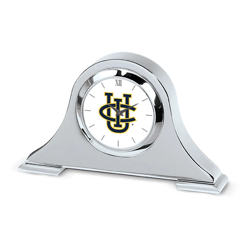 Silver UC Irvine Anteaters Logo Napoleon Desk Clock