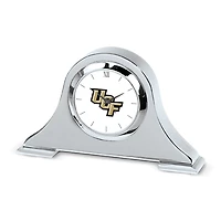 Silver UCF Knights Logo Napoleon Desk Clock