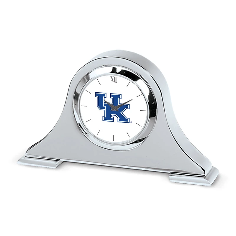 Silver Kentucky Wildcats Logo Napoleon Desk Clock