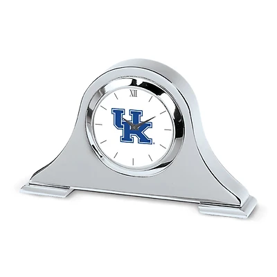 Silver Kentucky Wildcats Logo Napoleon Desk Clock