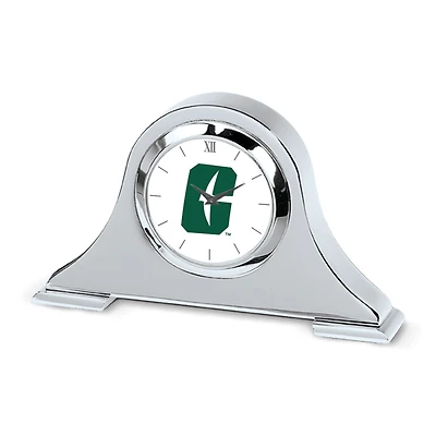 Silver Charlotte 49ers Logo Napoleon Desk Clock