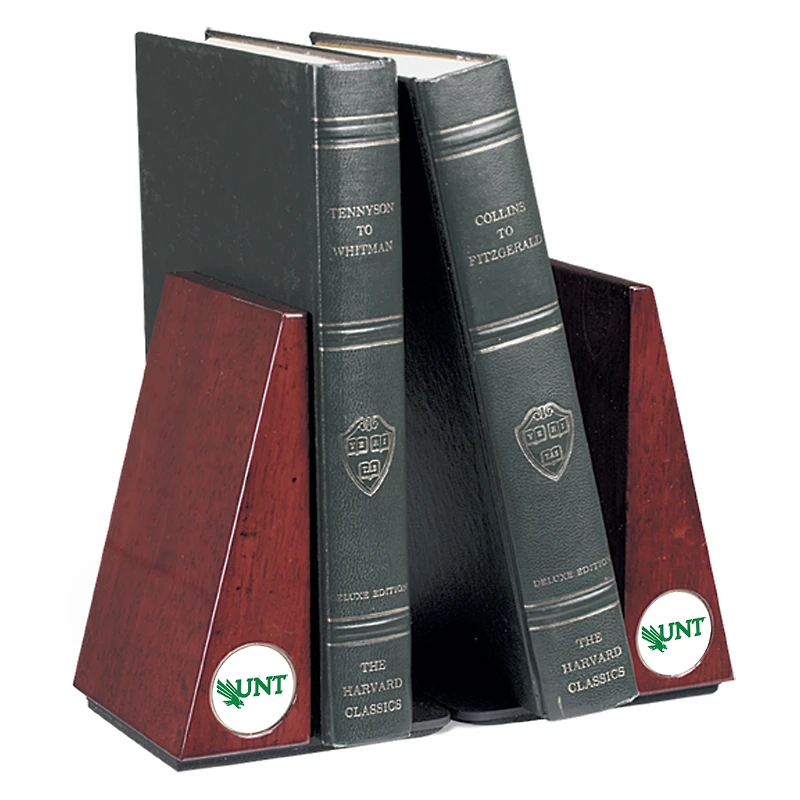 Brown North Texas Mean Green Rosewood Bookends