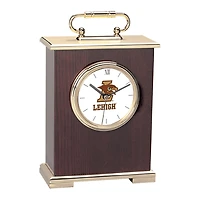 Lehigh Mountain Hawks Gold Logo Carriage Clock