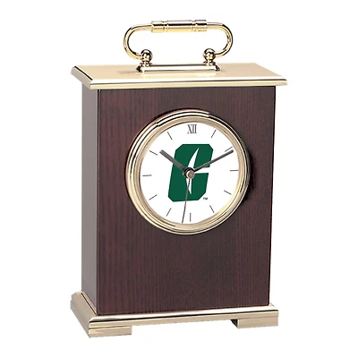 Charlotte 49ers Gold Logo Carriage Clock