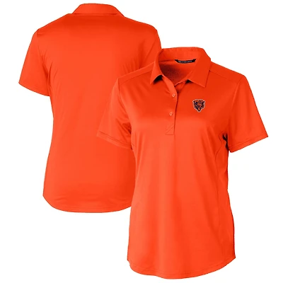 Women's Cutter & Buck Orange Chicago Bears Throwback Logo Prospect Textured Stretch Polo