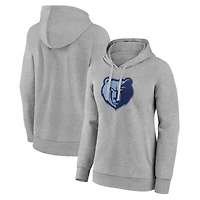 Women's Gray Memphis Grizzlies Primary Logo Pullover Hoodie