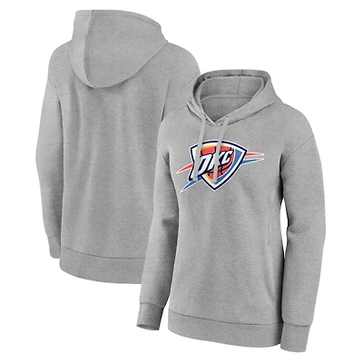 Women's Gray Oklahoma City Thunder Primary Logo Pullover Hoodie